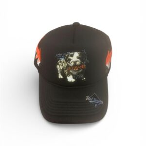 SELFPAID Bulldog Graphic Trucker Hat - Black/Red