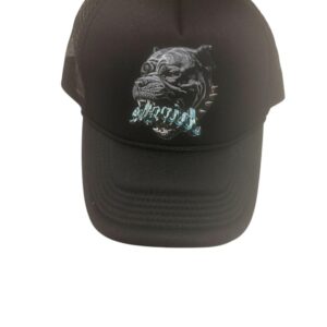 SELFPAID Pitbull Graphic Trucker Hat - Black/Ice Blue