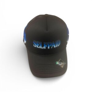 SELFPAID Logo Trucker Hat - Black/Blue